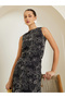 Women Black Floral Embroidered Top