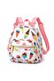 Faux Leather Ice Cream Figured Zippered Lined Girls' Mini Luxury Backpack, Gift - 2