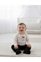 Cotton Crew Neck Baby Bodysuit with Snap Fasteners on the Shoulder and Bottom - 3