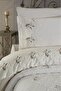Pinkrose Embroidered Chenille 7 Piece Bridal Set Cream - 8