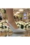 (Park Moda) Closed Toe Evening Dress Women's Shoes with Drop Stone Detail White - 2