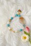 Real Freshwater Pearl Turquoise and Green Agate Natural Stone Heart Charm Bracelet - 3