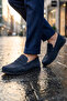 Men's Navy Blue Suede Loafer – Laceless Slip-On, Flexible Sole, Casual and Stylish - 2