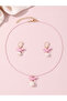 Set of 2 - Faux Pearl Drop Necklace and Earrings - 2