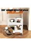 3-Tier Storage Cart with Tabletop, Portable Wheels, Easy Assembly, Space-Saving Design - 4
