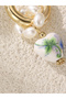 Heart-Shaped Flower Detail Hoop Earrings - 4