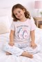 Girls Avocado Print Cotton Pajama Set – T-Shirt & Full Pants Nightwear - 5