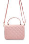 Gold Chain Charm Detailed Isabella Women's Crossbody Bag Powder - 6