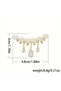 Women Gold Faux Pearl Rhinestone Brooch - 5