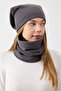 100% Micro Polar Fleece Extra Flexible and Soft Women's Beanie Neck Warmer Set - 2
