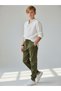Boy's Pants with Tie Waist and Elastic Cuffs - 4