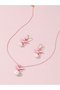 Set of 2 - Faux Pearl Drop Necklace and Earrings - 4