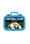 Kids Navy Blue Football Patterned Stainless Steel Lunch Box 39286 - 5