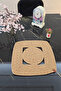 Beige Decorative Patterned Single Supla Handmade Stylish Table Coffee Table Presentation - 6
