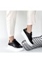 Women's Sneaker Sports Shoes Black Patent Leather Comfortable Daily Wear Jetan - 4