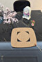 Beige Decorative Patterned Single Supla Handmade Stylish Table Coffee Table Presentation - 8