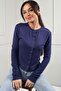 Women's Buzzy Lycra Blouse with Snap Fasteners