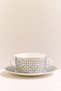 Coffee Link Porcelain Soup Bowl with Plate Cream Coffee