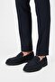 Genuine Nubuck Leather Navy Blue Comfortable Daily Men's Loafer Shoes Luass28Al0053 - 6