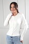 Women's Buzzy Lycra Blouse with Snap Fasteners - 3