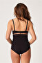 Black Mi Emay 2708 Laser High Waist Cut Slip Ghost Corset - 2