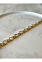 Gold Ringed Twist Chain Bracelet |   Iconic Series Steel Bracelet |   Oval Ring Chain - 3