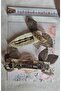 Crystal Stones, Sequins, Organza Fabric, Special Design, Beige Color, Buckle Set 4, Gift - 7