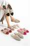 Women's Double Color Braided Crossed Closed Women's Slippers Home and Outdoor Slippers - 2