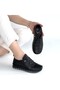 Jiten Black Leather Lace-Up Sports Shoes - 4