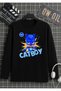 Pijamaskeli̇ler Pjmasks Printed Black Long Sleeve T-Shirt 100% Cotton and Organic