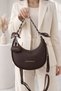Women's Shoulder and Handbag Baguette Bag & Silk Scarf Detail - 7