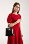 Black Crinkled Patent Leather New Saddlebag Women's Bag - 6