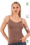 Özkan 2040 3-Pack Women's Premium Fabric Viscose Satin Collared Flexible Comfortable Thin Strap Undershirt - 2
