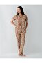 Women's Modal-Cotton V-Neck Buttoned Short Sleeve Pajama Set