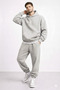 Regular Unisex Hooded Basic Plain Thick Fleece Tracksuit Set - 4