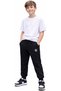 Boys/Girls Boo Embroidered Black Color Sweatpants with Elastic Waist and Ankle Cuffs, Drawstring and Pockets