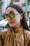 Vhl Black Frame Yellow Glass Sunglasses - 4