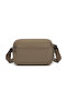 Coffee Light Fabric Multi-Pocket Small Size Daily Women's Crossbody Bag - 3