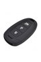 Hyundai Compatible Accent, Elantra, Kona, I10, I30, Ix35, Santa Fe Flat Silicone Key Case Cover (Black) - 3