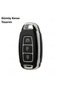 Hyundai Compatible Accent, Elantra, Kona, I10, I30, Ix35, Santa Fe Silver Edge Tpu Key Case Cover (Black) - 4