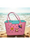XL EVA Beach Tote Bag Set – Luxury Waterproof Summer Bag with Tray & Charms - 3