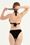 Women's Black Heart Detail Bikini Set - 2