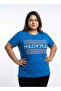 Ladies Graphic T-shirt -ROYAL BLUE