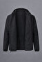 Men's Relax Fit Pocketed Lined Black Raincoat - 2