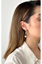 Rod Plate Pearl Detailed Earrings - 2