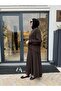 202942 Women's High Collar Suit Brown - 5