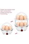 350W Double Deck Egg Cooker, 7-14 Egg Boiler & Steamer, Auto Shut-Off, White - 3