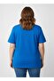 Ladies Graphic T-shirt -ROYAL BLUE - 3