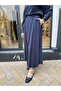 202942 Women's High Collar Suit Navy Blue - 4