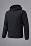 Men's Relax Fit Pocketed Lined Black Raincoat - 5
